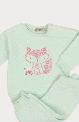 بلوز و شلوار ژاکارد حبابی نوزادی