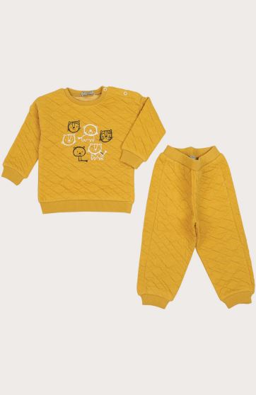 بلوز و شلوار ژاکارد لوزی نوزادی