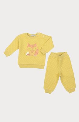 بلوز و شلوار ژاکارد حبابی نوزادی