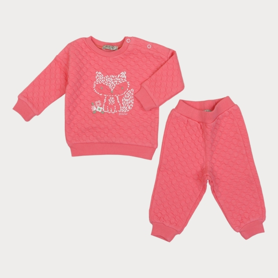 بلوز و شلوار ژاکارد حبابی نوزادی بلوز و شلوار ژاکارد حبابی نوزادی