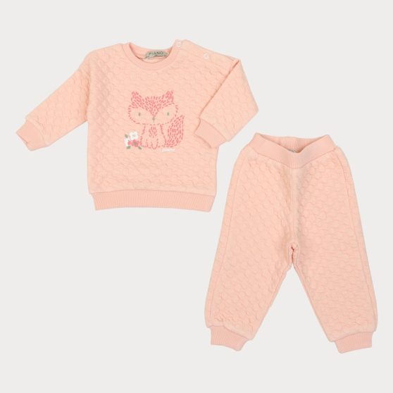 بلوز و شلوار ژاکارد حبابی نوزادی بلوز و شلوار ژاکارد حبابی نوزادی