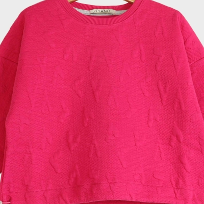 بلوز ژاکارد قلبی