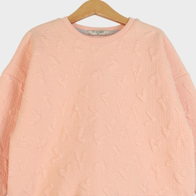 بلوز ژاکارد قلبی