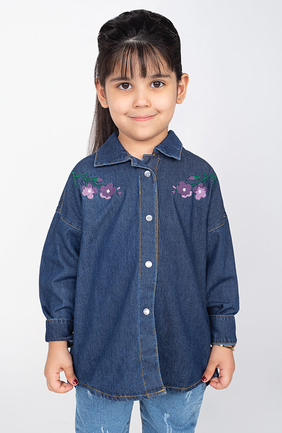 شومیز جین آستین بلند