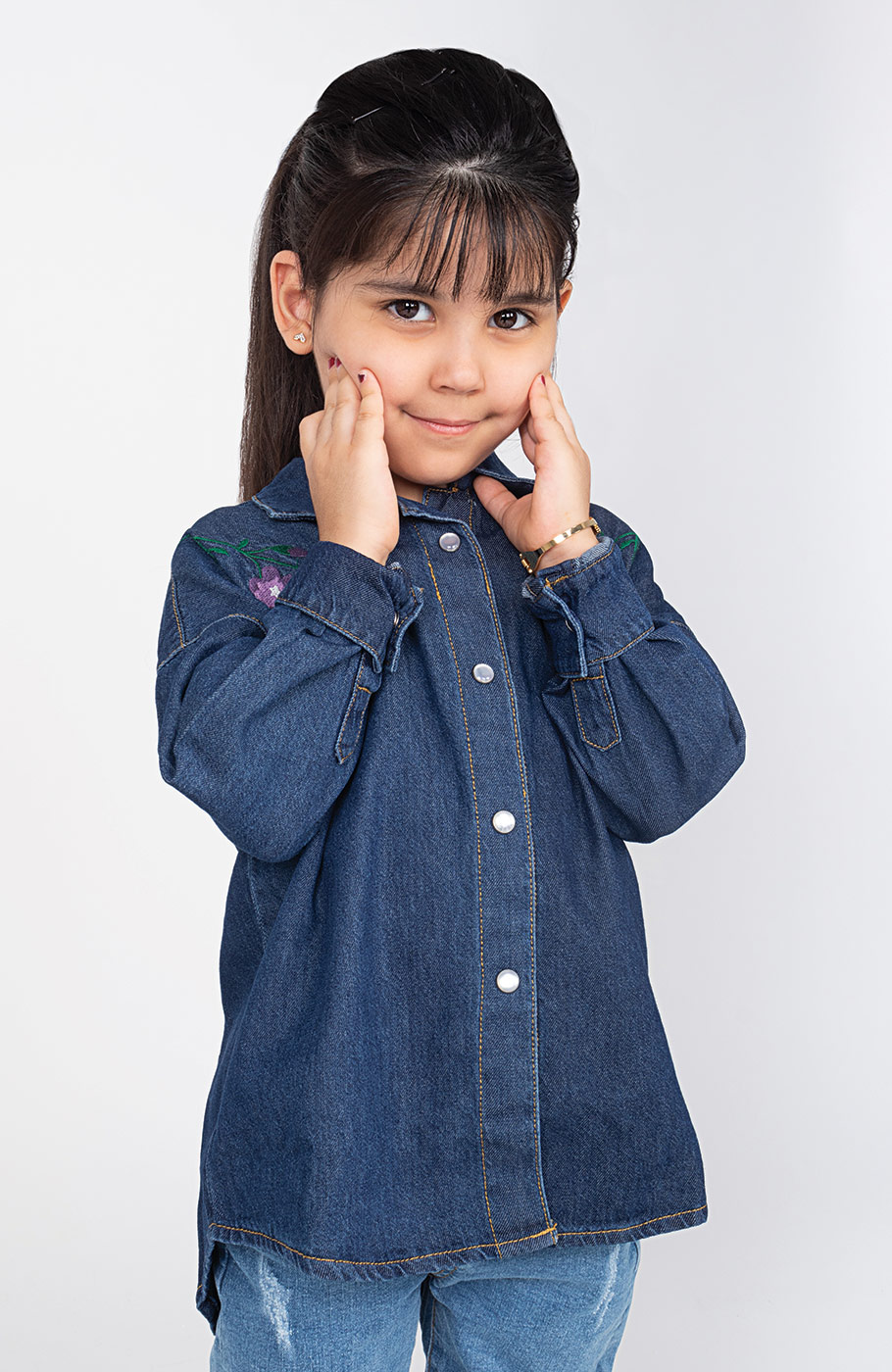 شومیز جین آستین بلند