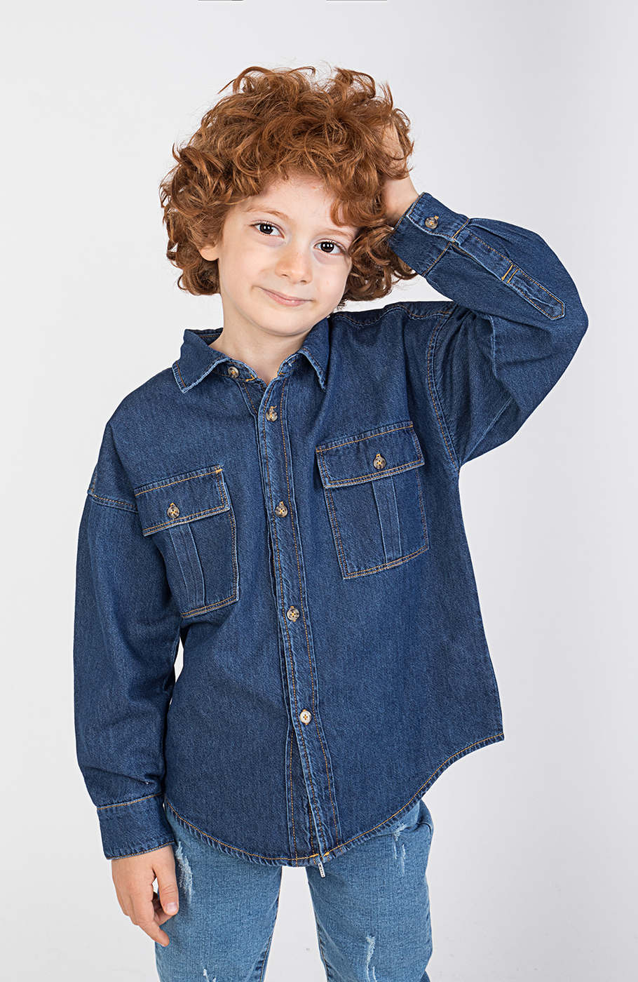 شومیز جین آستین بلند