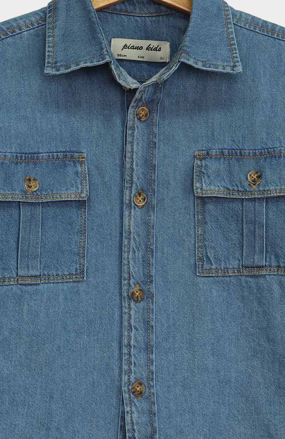 شومیز جین آستین بلند