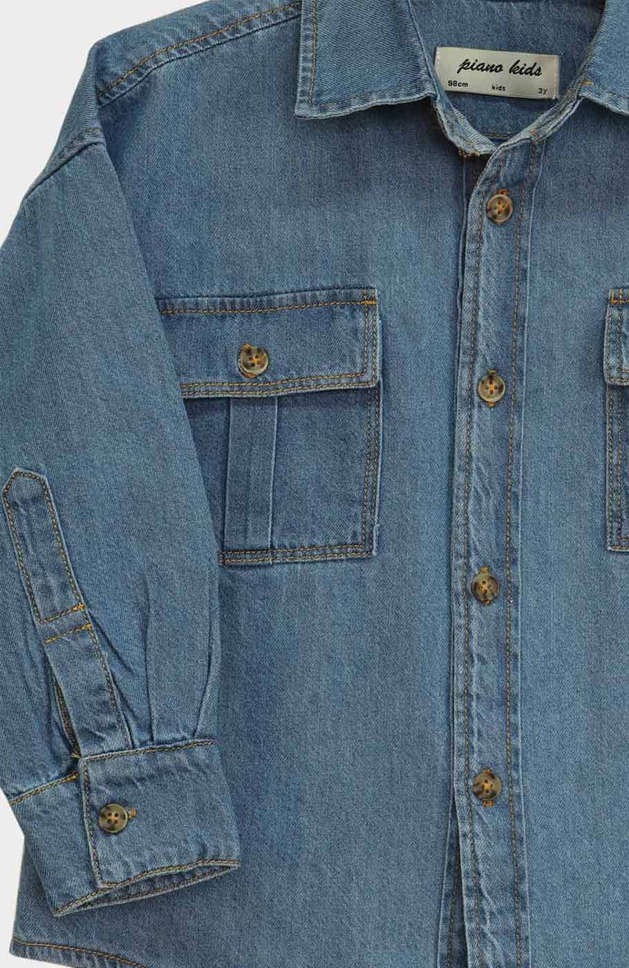 شومیز جین آستین بلند