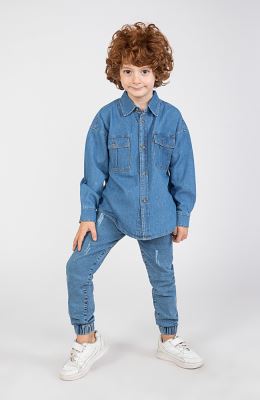 شومیز جین آستین بلند