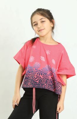 تیشرت یکرو لایکرا اسلپ والان دار (ست با کد 10199)