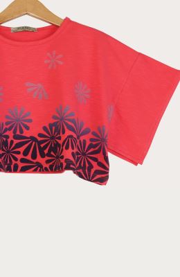 تیشرت یکرو لایکرا اسلپ والان دار (ست با کد 10199)