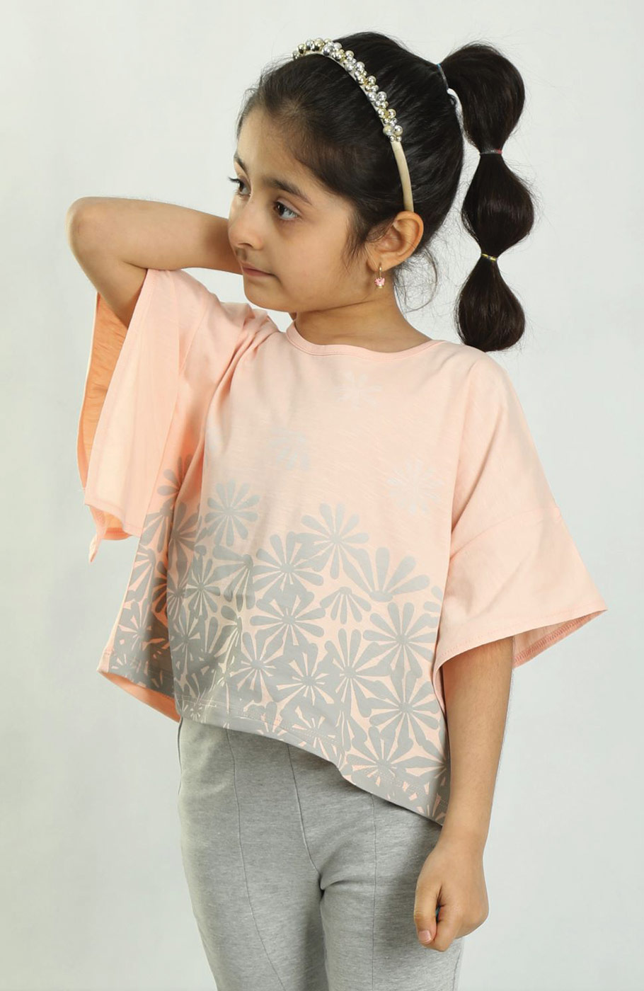 تیشرت یکرو لایکرا اسلپ والان دار (ست با کد 10199)