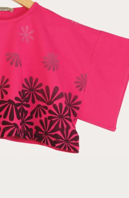 تیشرت یکرو لایکرا والان دار (ست با کد 10199)