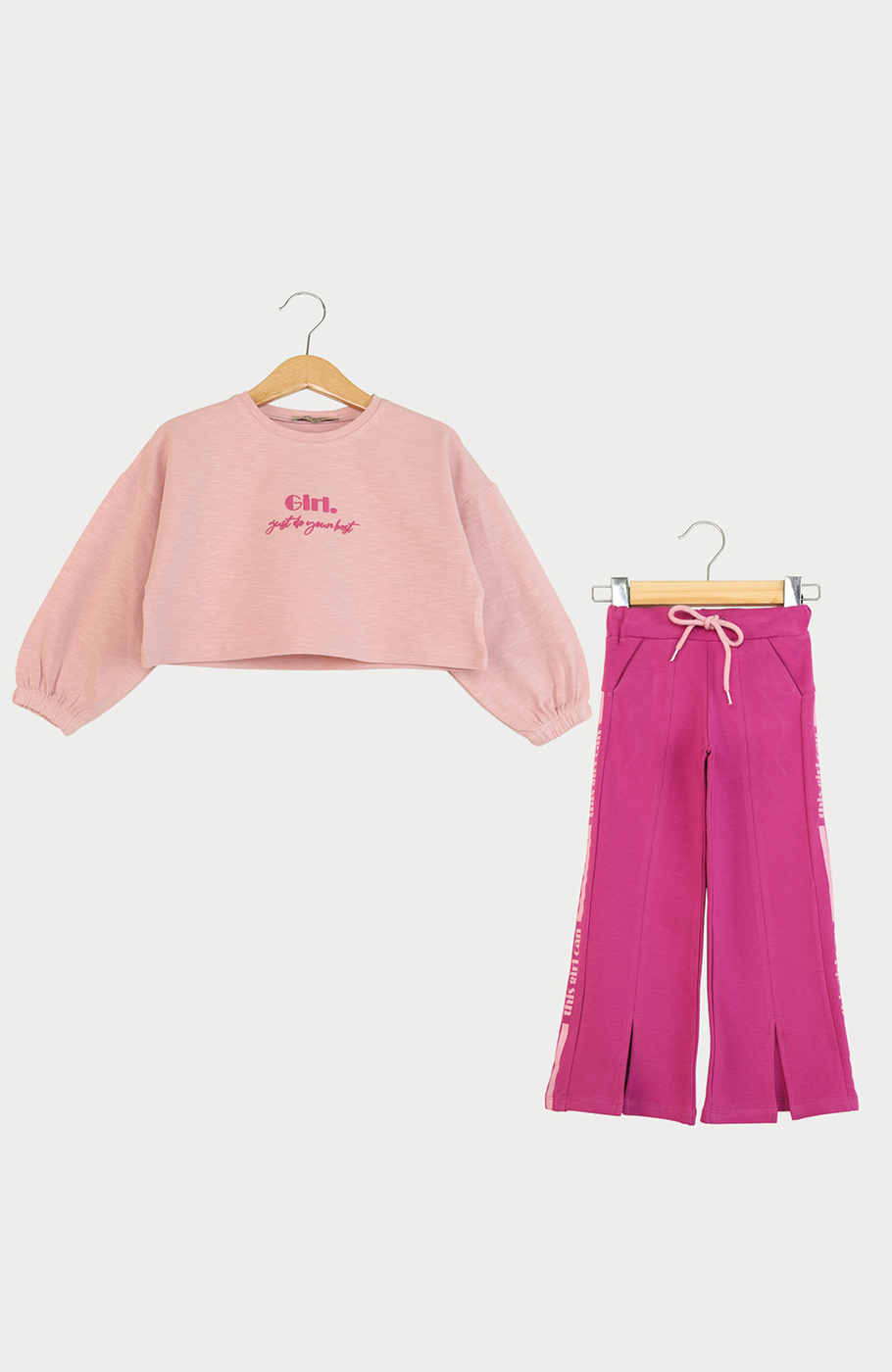 شلوار دورس بوت کات دمپا چاک دار (ست با کد 10198)