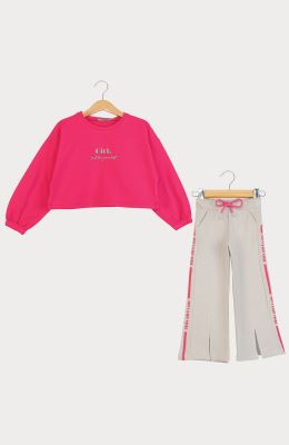 شلوار دورس بوت کات دمپا چاک دار (ست با کد 10198)