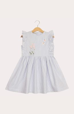 پیراهن نساجی راه راه والان دار