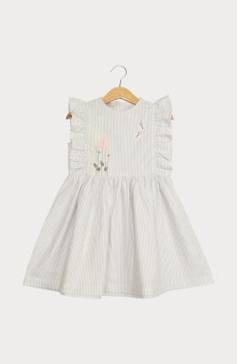 پیراهن نساجی راه راه والان دار