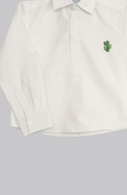 بلوز لینن اسلپ قاپک دار