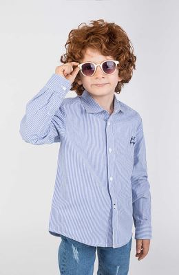 شومیز نساجی راه راه آستین بلند