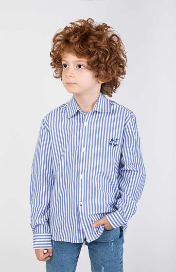 شومیز نساجی راه راه آستین بلند