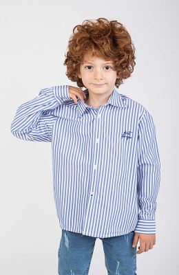 شومیز نساجی راه راه آستین بلند