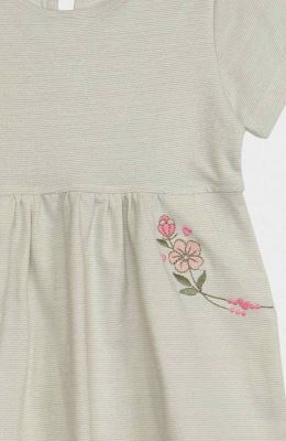 پیراهن یکرو لایکرا لمه دار آستین کوتاه