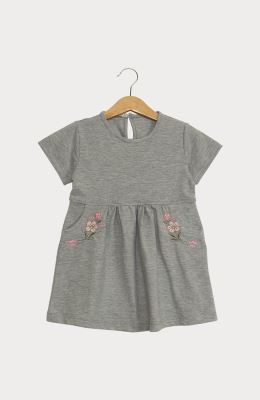 پیراهن یکرو لایکرا لمه دار آستین کوتاه