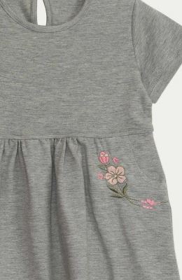 پیراهن یکرو لایکرا لمه دار آستین کوتاه