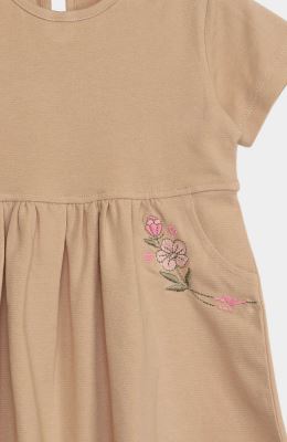 پیراهن یکرو لایکرا لمه دار آستین کوتاه