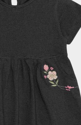 پیراهن یکرو لایکرا لمه دار آستین کوتاه