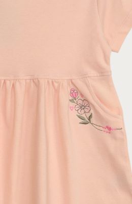 پیراهن یکرو لایکرا لمه دار آستین کوتاه