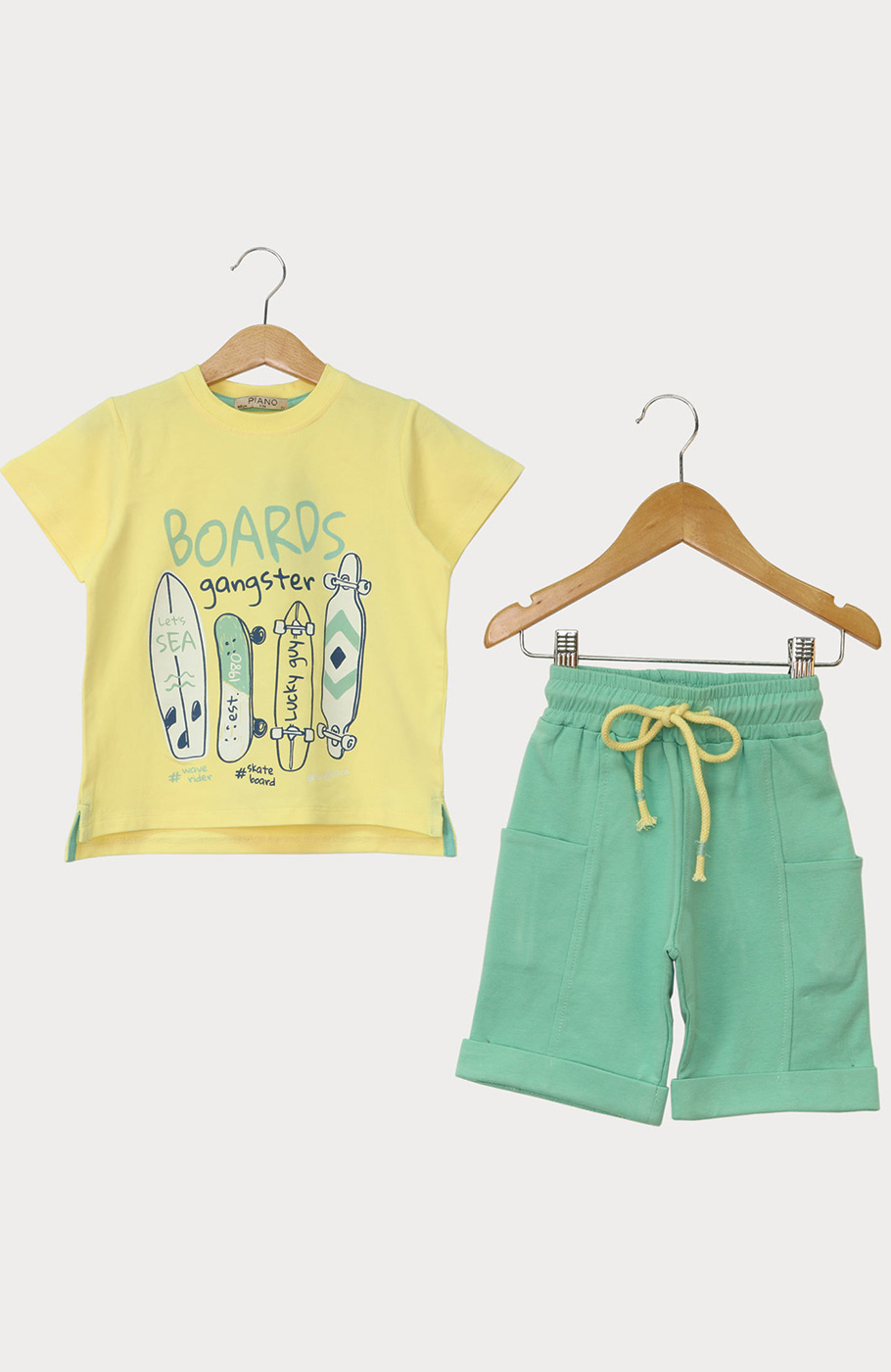 تیشرت یکرو لایکرا و شلوارک دورس دو نخ