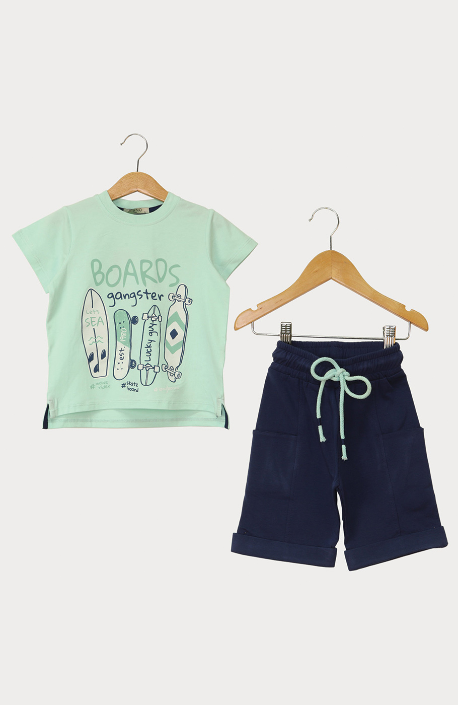 تیشرت یکرو لایکرا و شلوارک دورس دو نخ