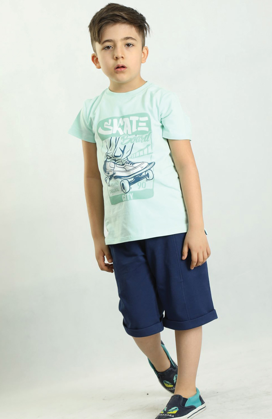 تیشرت یکرو لایکرا و شلوارک دورس دو نخ