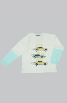 بلوز یکرو اسلپ آستین دو تکه