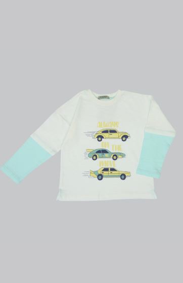 بلوز یکرو اسلپ آستین دو تکه