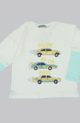 بلوز یکرو اسلپ آستین دو تکه