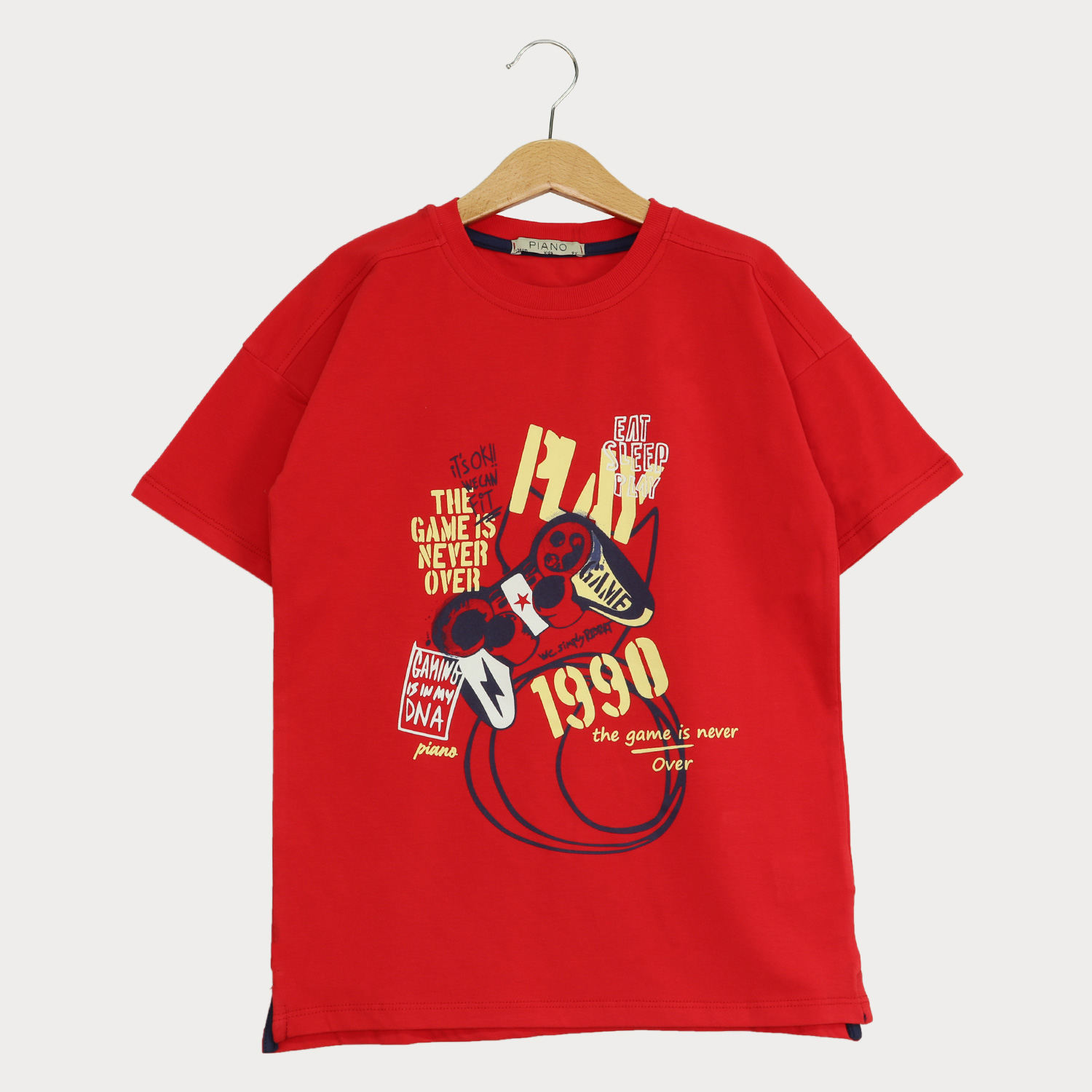 تیشرت یکرو لایکرا سرشانه برگشته