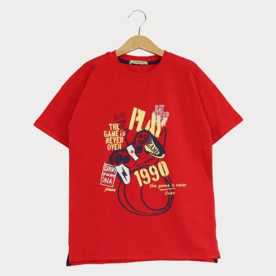 تیشرت یکرو لایکرا سرشانه برگشته