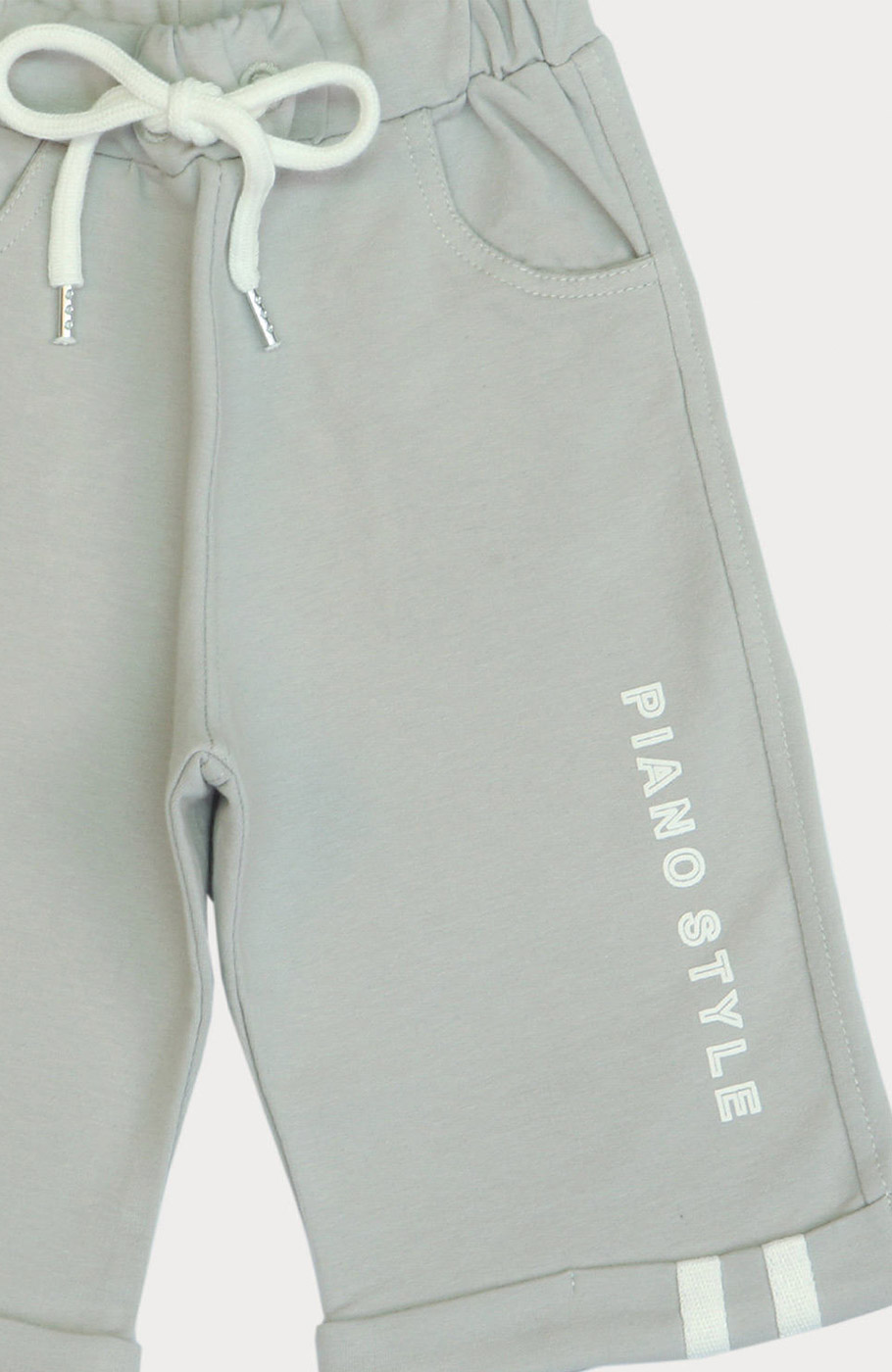 شلوارک دورس دو نخ دمپا نوار کتان دار