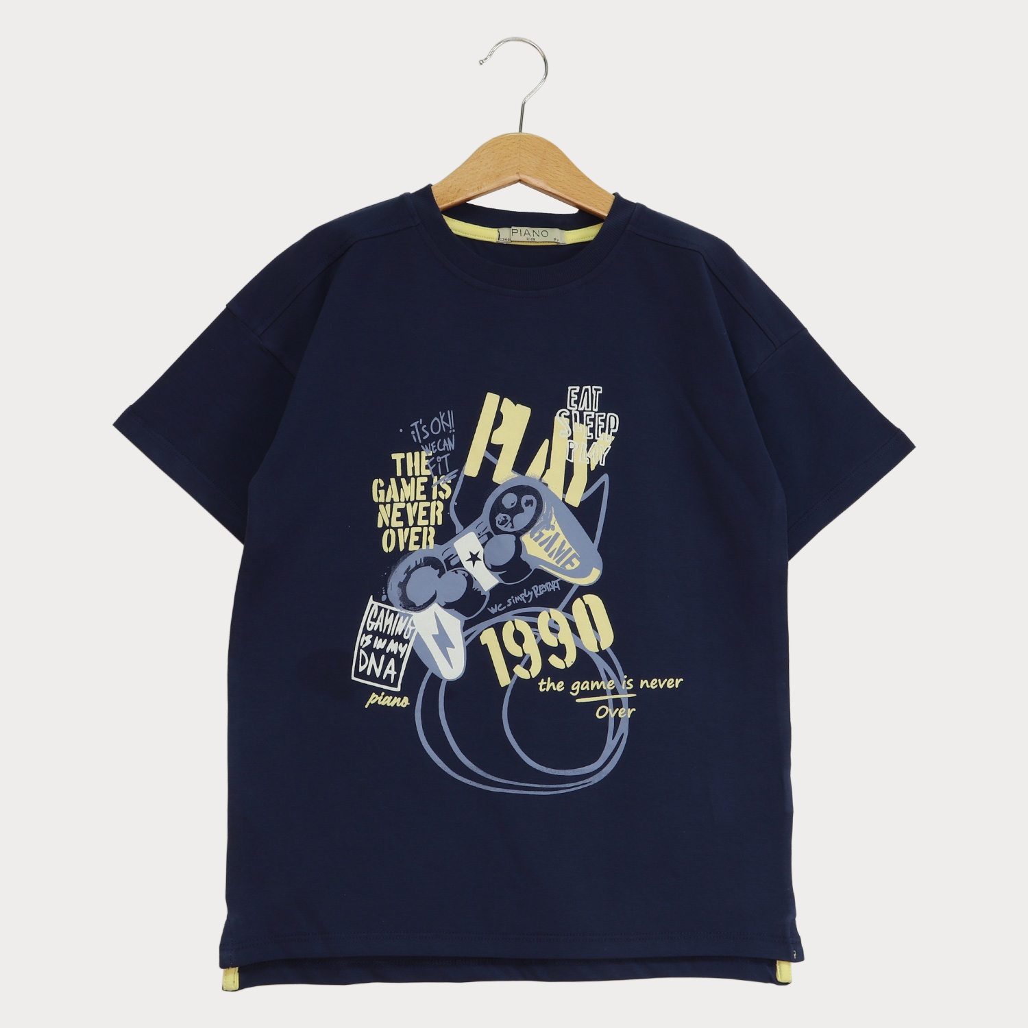 تیشرت یکرو لایکرا سرشانه برگشته