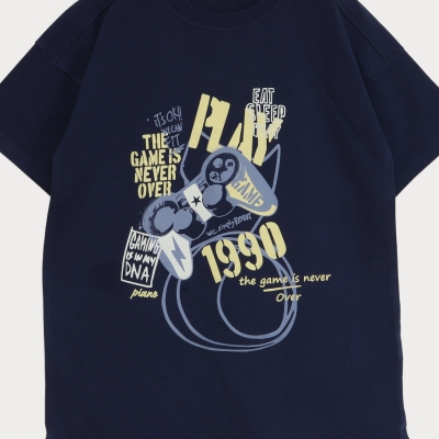 تیشرت یکرو لایکرا سرشانه برگشته