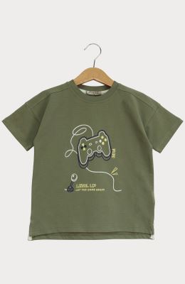 تیشرت یکرو لایکرا سرشانه برگشته