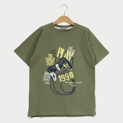 تیشرت یکرو لایکرا سرشانه برگشته