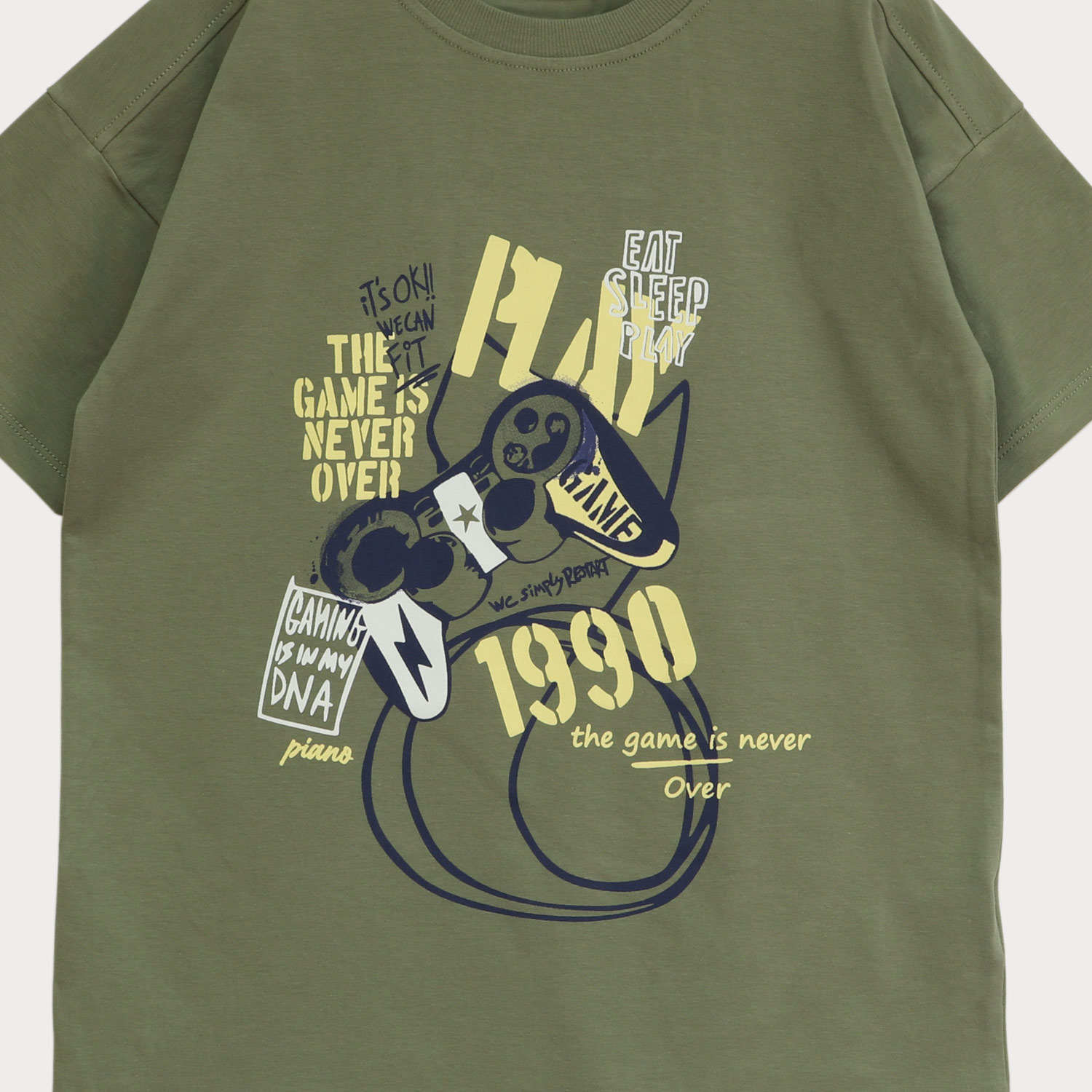 تیشرت یکرو لایکرا سرشانه برگشته