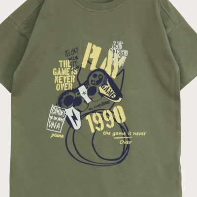 تیشرت یکرو لایکرا سرشانه برگشته