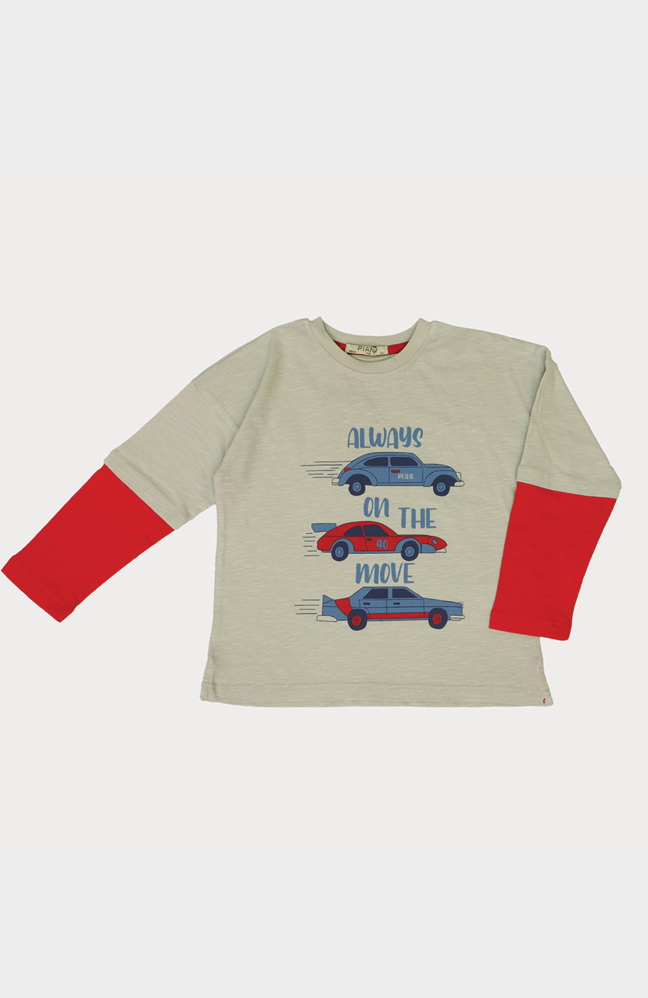 بلوز یکرو اسلپ آستین دو تکه