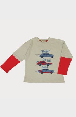 بلوز یکرو اسلپ آستین دو تکه