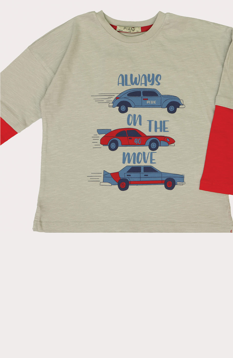 بلوز یکرو اسلپ آستین دو تکه