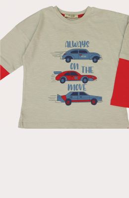 بلوز یکرو اسلپ آستین دو تکه